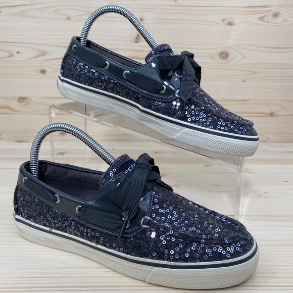 Sperry Shoes - Sperry Top Sider Gray Sequin Wool Boat Shoes